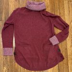 Cynthia Rowley 100% 2-ply cashmere rust Burgundy Turtleneck tunic long Sweater S Photo 0