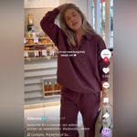 Adanola  Slouchy oversized Button Up Sweatshirt Burgundy XL NWT Photo 2