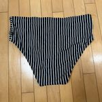 Kona Sol  Twist Black Striped Full Coverage Swimsuit Bikini Bottoms Size Large Photo 5