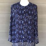 Laura Ashley Sequined Silk Blouse Photo 0