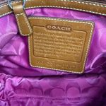 Coach y2k Vintage Denim Suede Striped Crossbody Shoulder Bag Photo 9