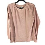 Caslon Womens Top Waffle Knit Thermal Boxy Oversized Hi Low Hem Light Pink S Photo 0