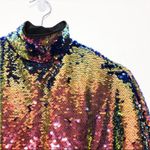 RtA Ansel Sequin Long Sleeve Mini Dress in Ecstasy Size 2 NEW Pink Photo 4