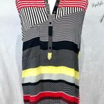 5|48 Black red and yellow abstract print top size medium Photo 0