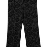 Peck & Peck  Brocade Embossed Velvet Jacquard Weave Pants Size 4P Dark‎ Goth Photo 0
