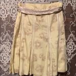 Old Navy Tan and Cream Fit and Flare Knee-Length Skirt Photo 2