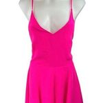 Lush Clothing Lush Pink Sleeveless V-neck Cami Camisole Mini Fit & Flare Jumpsuit Romper Sz M Photo 0