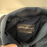 Eddie Bauer  Ladies Oversized Sherpa Teddy Navy Blue Long Jacket Pockets Plus XXL Photo 5