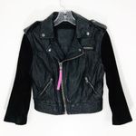Superdry  Olive Biker Jacket Leather Zip Down Photo 1