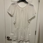 Melissa Odabash White Embroidered Pattern Lace Off Shoulder Swim Cover Up Size undefined Photo 11