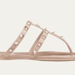 Valentino Garavani Rockstud T-Strap Flat Slide Sandals 39 Photo 0