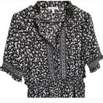 London Style  Collection Black White Floral Dress 12P NWT Petite Photo 2