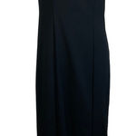 One Shoulder Bow Accent Column Evening Gown Size 8 Black Formal Dress by MARINA Photo 0