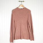 Loft Light Pink Soft Long Sleeve Mock Neck Stretch Cut-Out Pullover Sweater Photo 4