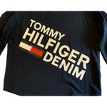 Tommy Hilfiger Womens  Denim Spell Out Logo T-Shirt Red White Blue Top Size XL Photo 1