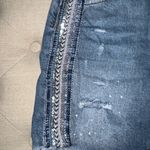 Free People Embellished Denim Skirt Blue Size 2 Photo 1