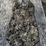 Club Monaco  Womens Dress Black‎ Gold Bodycon Floral Sexy Summer Spring Photo 0