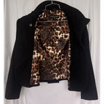 Baby Phat  Black Wool Blend Military Peacoat Jacket S Y2K Gold Chain Trim Photo 5