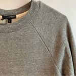 Black Orchid NWT  Grey Ruffled Raw Hem Pullover Sweatshirt Size M Photo 6