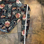 Loft Long Sleeved Floral Tropical Blouse Scoop neck Smock Sleeve Medium Photo 4