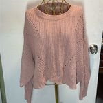 American Eagle cropped pink knit sweater Size XL Photo 0