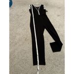 ALEXA B Nite Women’s Jumpsuit Sz 8 Sleeveless V Neck Jeweled Sequin Mesh Black Photo 5