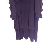 1. State NWT  Black Cold Shoulder Ruffle Sleeve Mini Dress Tiered SZ 0X Modest Photo 2