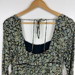 Free People Free People Womens Boheme Mini Dress in Black Sz 8 Floral Ruffle Boho Festival Photo 4