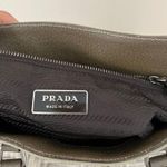 Prada Olive Logo Canvas and Leather Tote Bag Photo 8