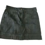 H&M  Women's Size 12 Olive Green Denim Mini Skirt with Pockets Photo 0