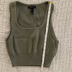Forever 21 Green Ribbed Knit Tank Square Neck Fairy Size Large Photo 4