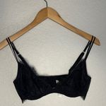 Intimately Free People Black Lace Bra 34C Double Strap Underwire Semi Sheer Sexy Size undefined Photo 0