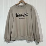 White Fox Boutique White Fox‎ Season 7 Crewneck Sweatshirt Beige L/XL Oversized Streetwear Photo 0