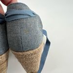 Old Navy Womens Sz 8 Blue Chambray Espadrille Wedge Heels Shoes Ribbon Ankle Tie Photo 6