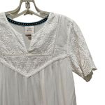 Knox Rose Eyelet Flutter Short Sleeve Blouse White Size Small Photo 5