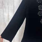 Talbots  Tunic Top 8 Black Velvet Beaded Silk Blend Formal Dressy Modest‎ Mature Photo 4