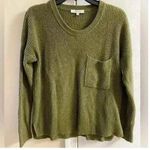 Madewell  Thompson olive green‎ crewneck pullover sweater boxy fit. Small Photo 0