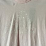 Adidas  | Soft Pink Floral Logo Graphic Tee Sz M Photo 2