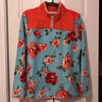 Floral soft fleece Orange Size M Photo 1