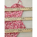 ZARA  S Pink & White Floral Corset Bodysuit Ditsy Adjustable Straps Satiny Feel Photo 9