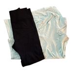 Gaiam  SEAFOAM Shirt Sleeveless & Seamless Black Leggings Size Med EUC #3252 Photo 1