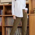 ADAY  Something Borrowed White Button Down Long Sleeve Mock Neck Shirt Size XS Photo 0