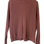 The North Face Women's Sz Large Chabot Waffle Knit Mock Neck Pink Top Photo 0