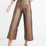 Madewell Emmett Wide-Leg Crop Pants in Metallic 26 Photo 0