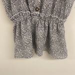 Sienna Sky  Black and White Button Front Sleeveless Romper Size XS Photo 2