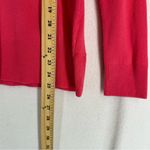 New York & Company Long Sleeve V Neck Basic Sweater Womens Medium Pink Photo 3