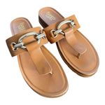 Franco Sarto Brielle Wedge Thong Sandal- tan/brown - Size 7.5 Photo 0