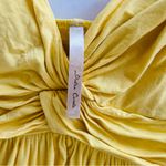 NWOT Dulce Carola Large Yellow Sun Dress Fit Flare Slip Strap Summer Fall Spring Photo 4