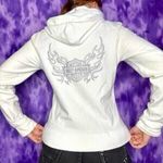 Harley Davidson Off White Sweatshirt Women’s Rhinestone Size M Photo 1