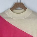 Chinti & Parker Wool Cashmere Color‎ Block High Neck Sweater Soft Lightweight L Pink Size L Photo 2